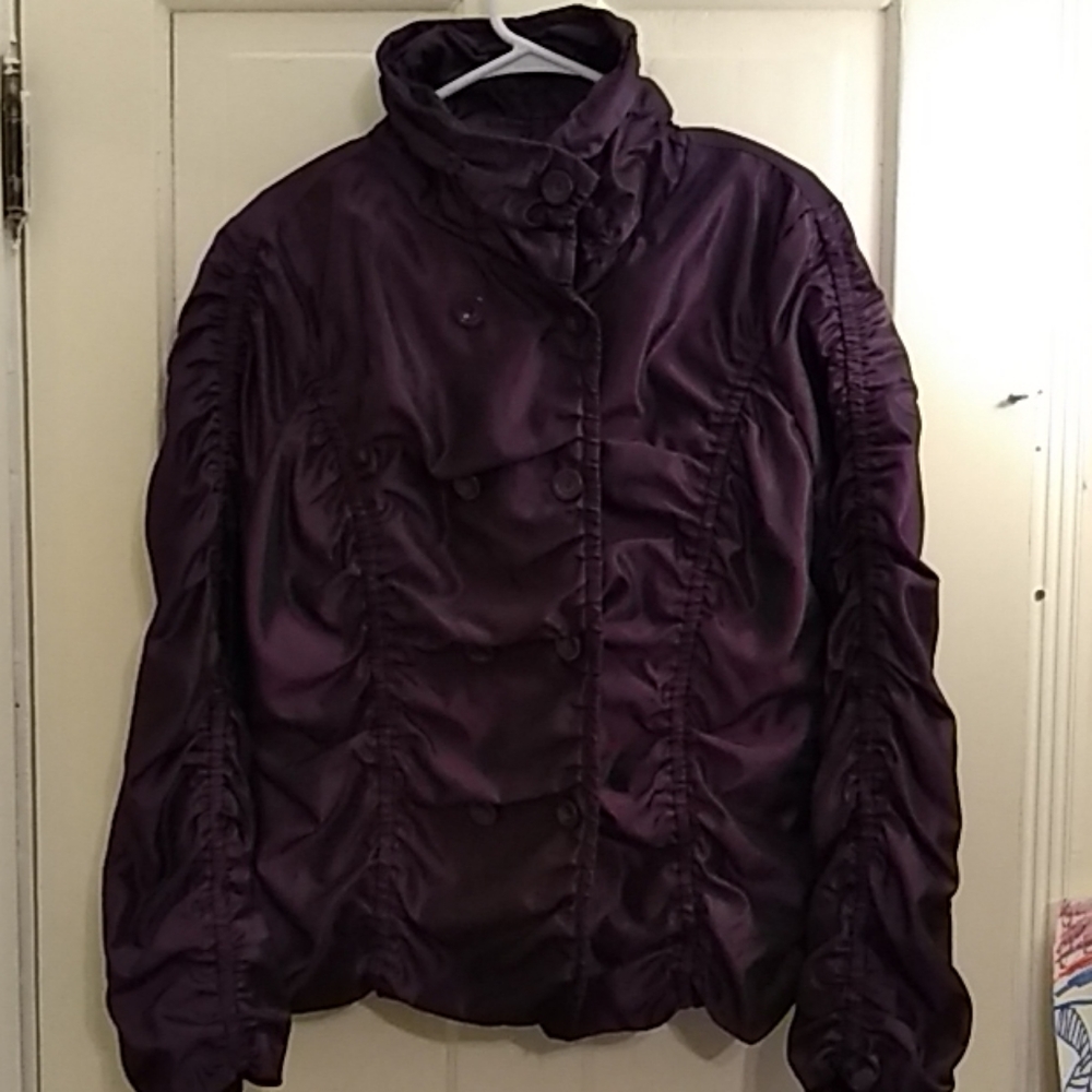 Unique Katherine Barclay Puckered Purple Jacket XL